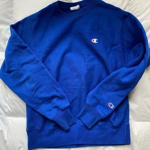Men’s Small Blue Champion Reverse Weave Crewneck